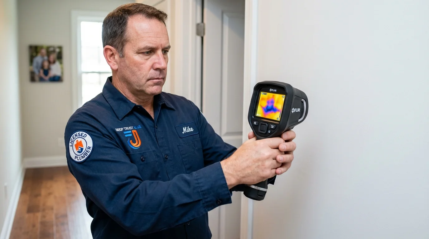 Thermal imaging leak detection by Johns Plumbing LLC in Edenton
